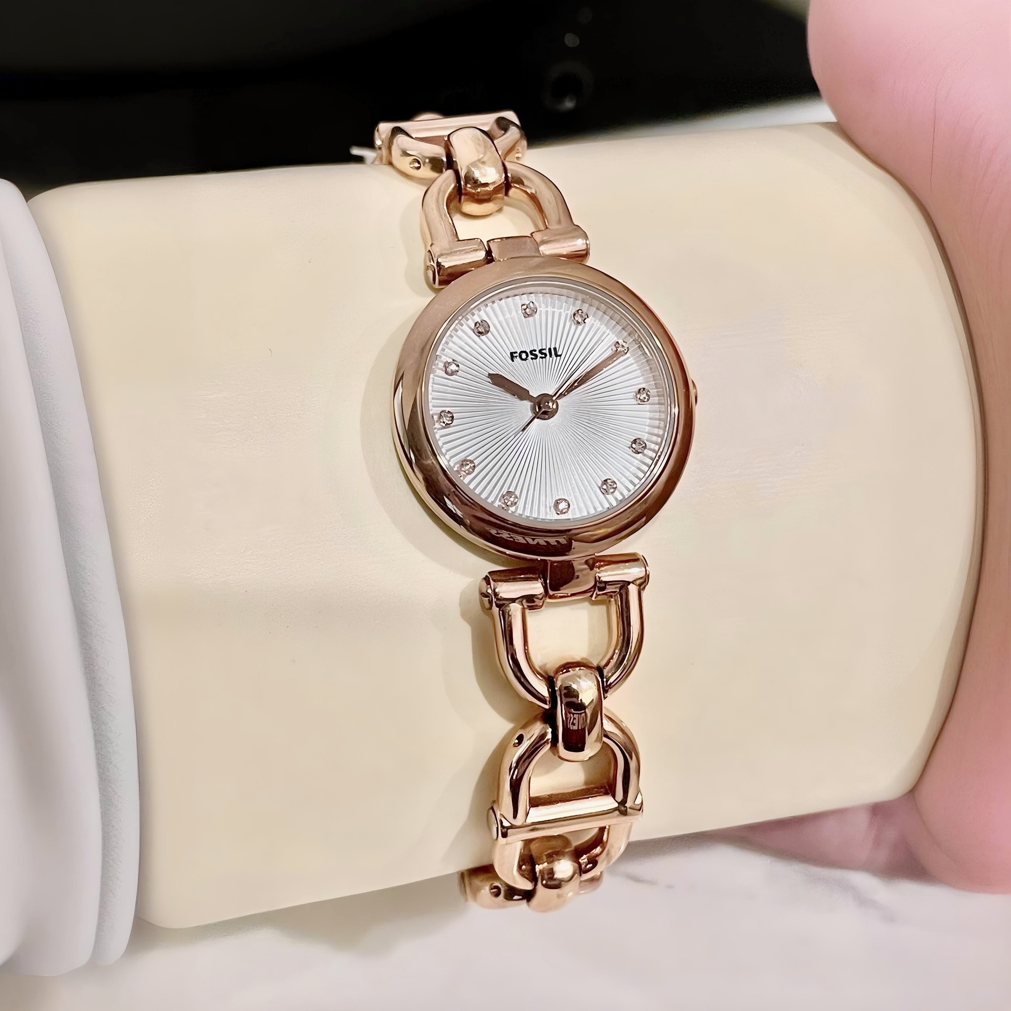 Fossil Olive Collection White Rosegold  ✨♥️