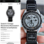 Omega Speedmaster Moonswatch greyBlack with black belt