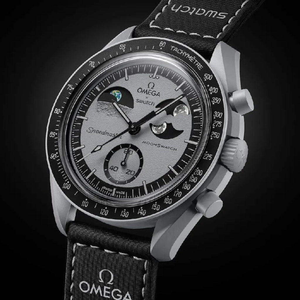 Omega Speedmaster Moonswatch greyBlack with black belt